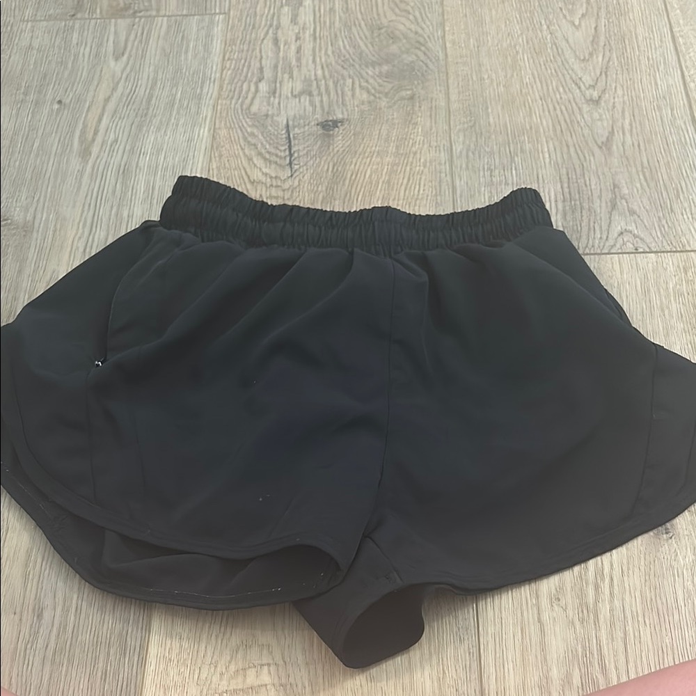 Lululemon Athletica Black Athletic Shorts Lightweight Elastic Waist